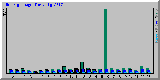 Hourly usage for July 2017